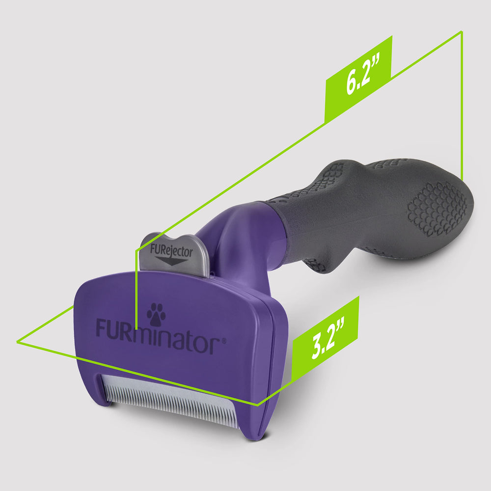 Grooming with FURminator reduces loose hair around the home.