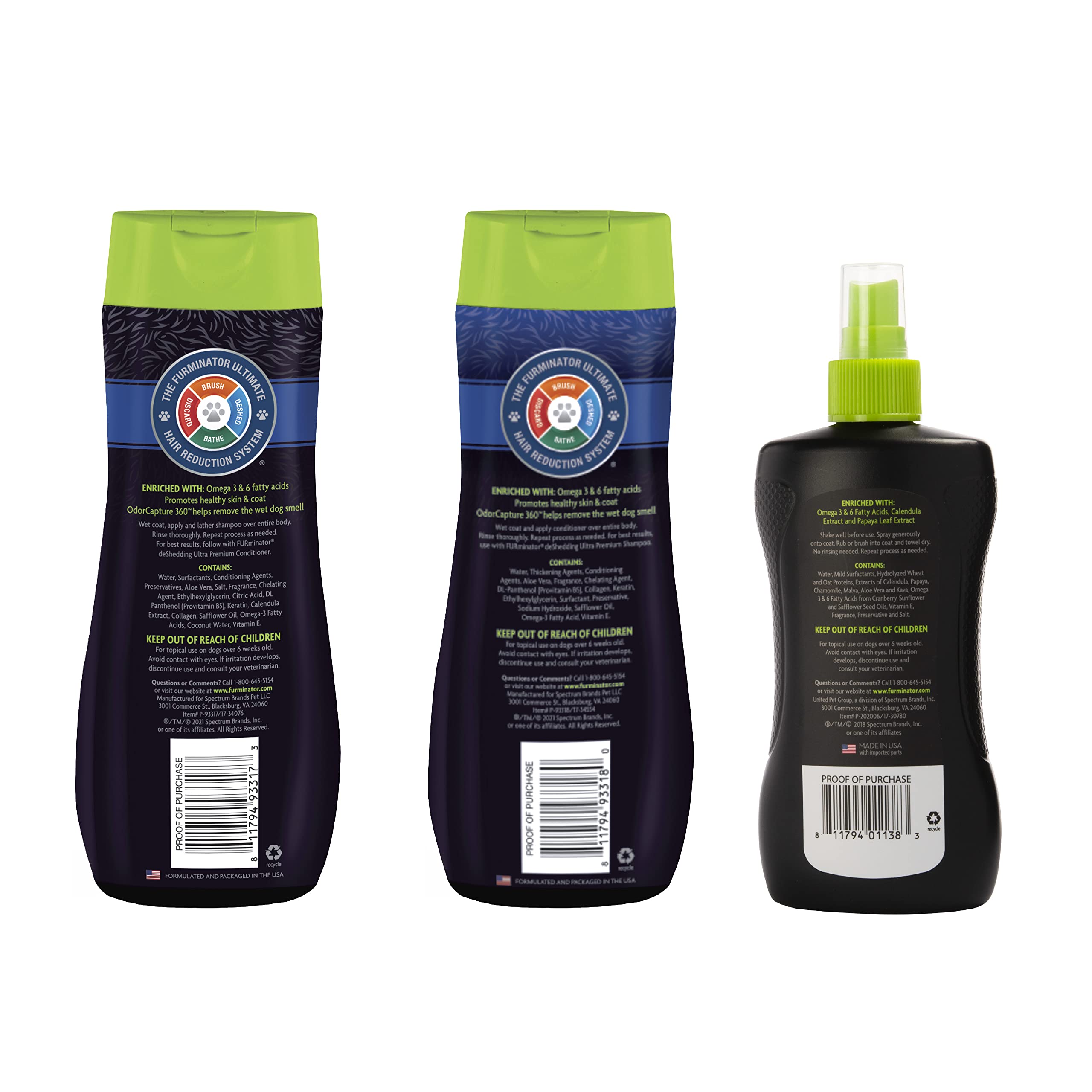 FURminator deShedding Conditioner bottle promotes less shedding and healthier skin
