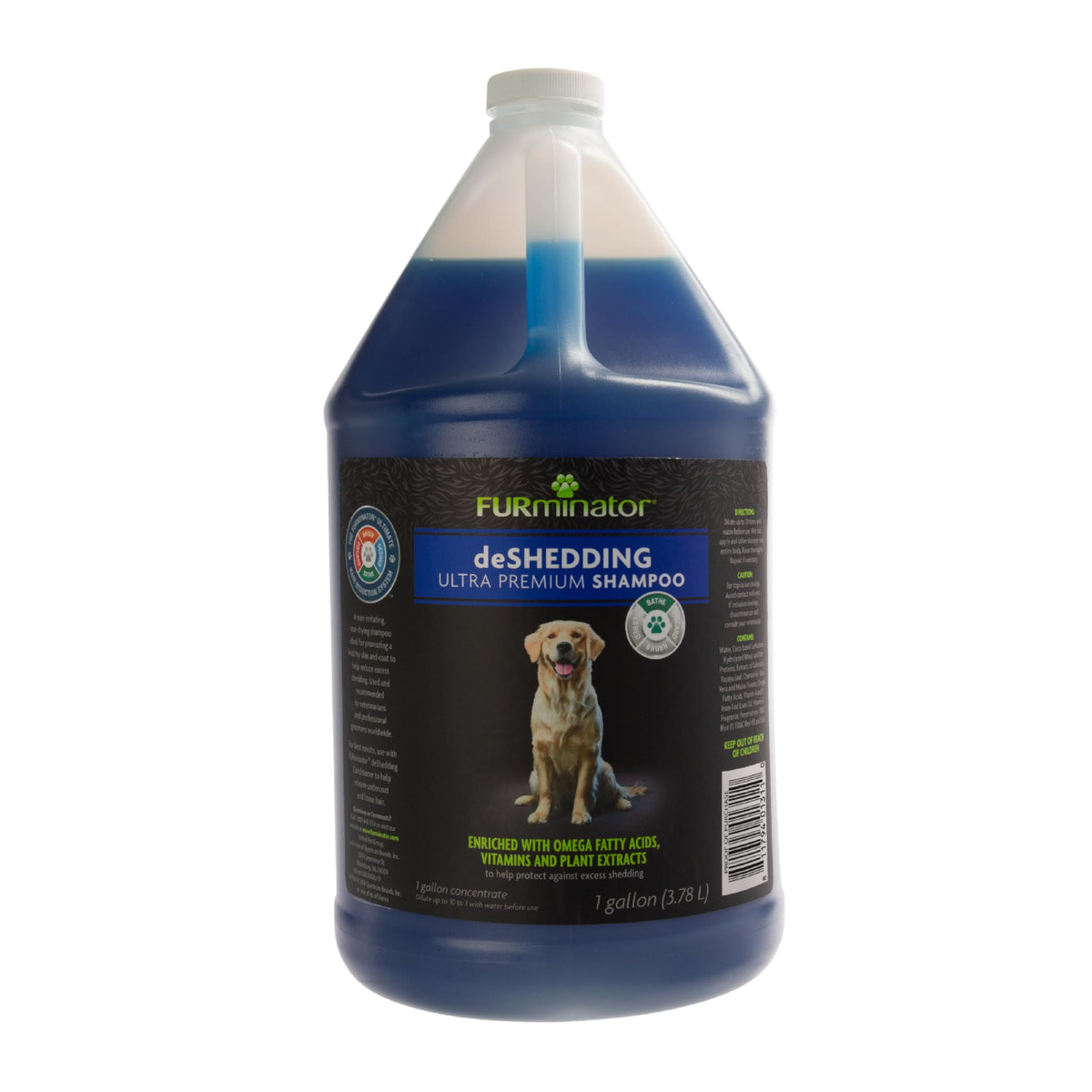 FURminator deshedding shampoo gallon bottle for at-home shedding management
