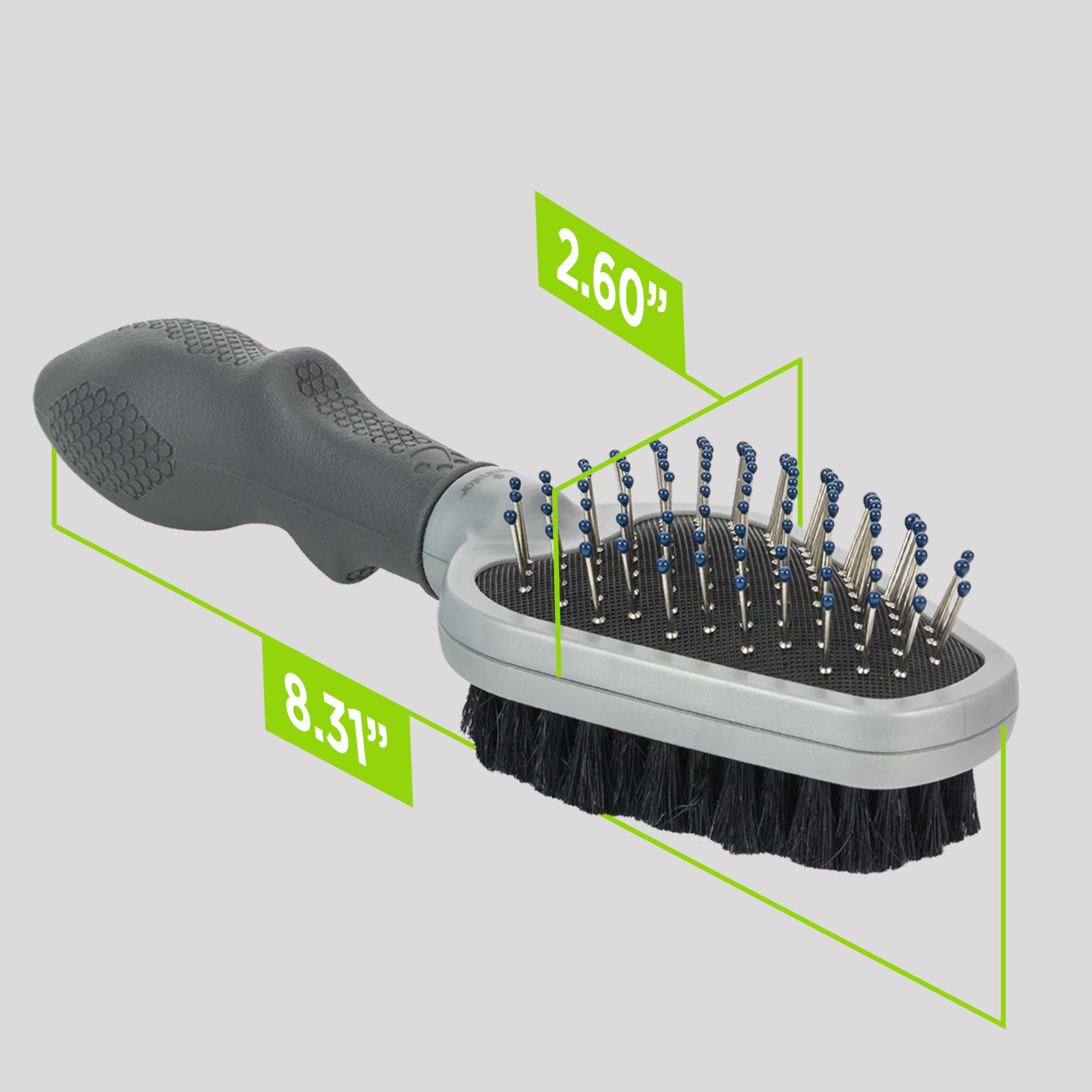 FURminator Dual Grooming Brush designed for quick daily grooming sessions.