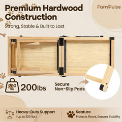 FurnPulse ramp with 4-level height adjustment fits couches, beds, and vehicles.