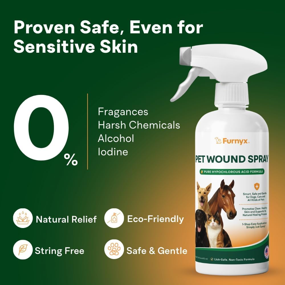 Furnyx fine mist provides quick, non-sticky application for pets.