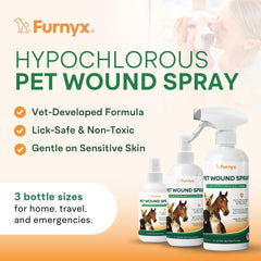 Furnyx spray on paw area for soothing, safe skin care.