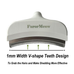 FurorMeow anti-slip handle design keeps grip during grooming.