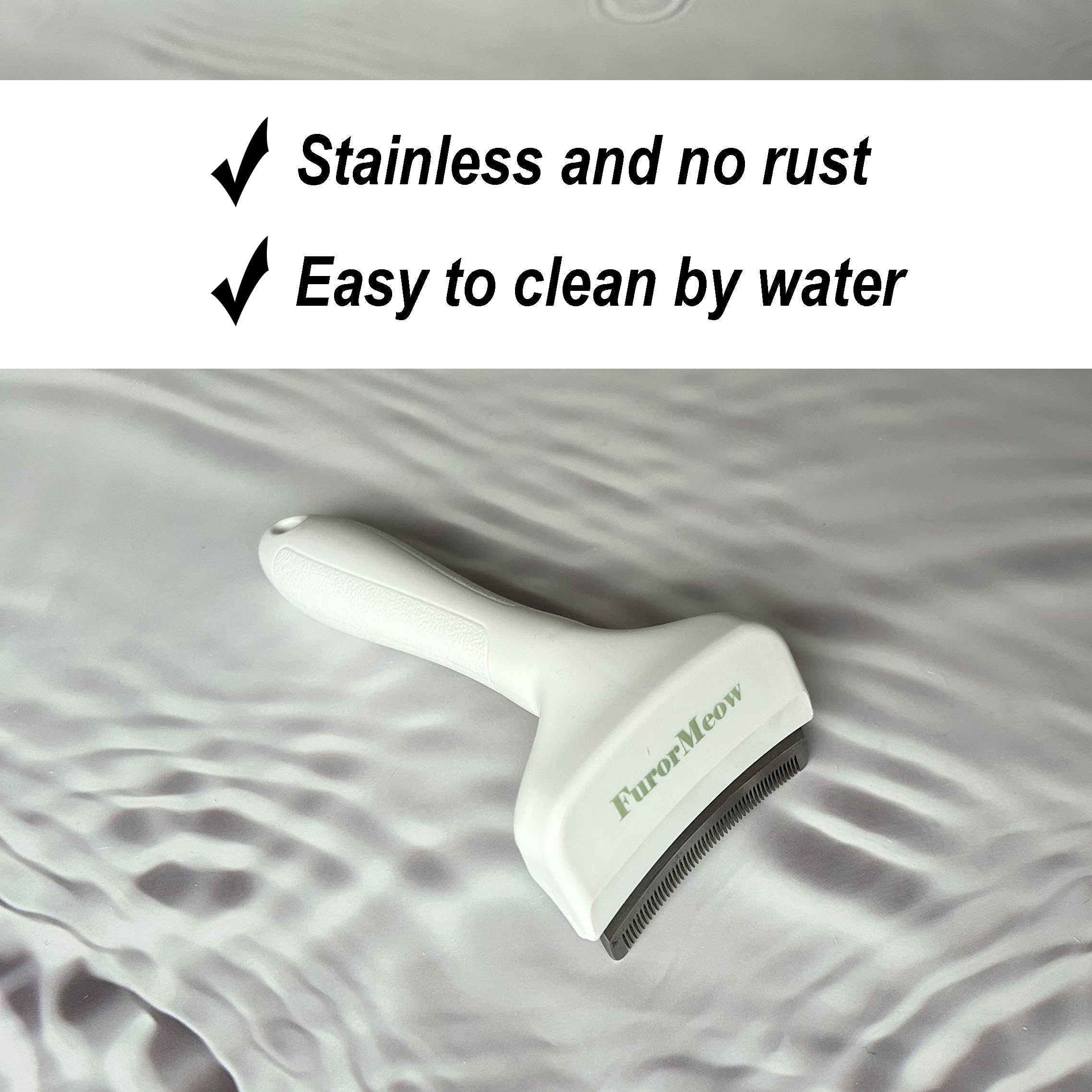 FurorMeow large-size option provides comfortable grooming for larger pets.