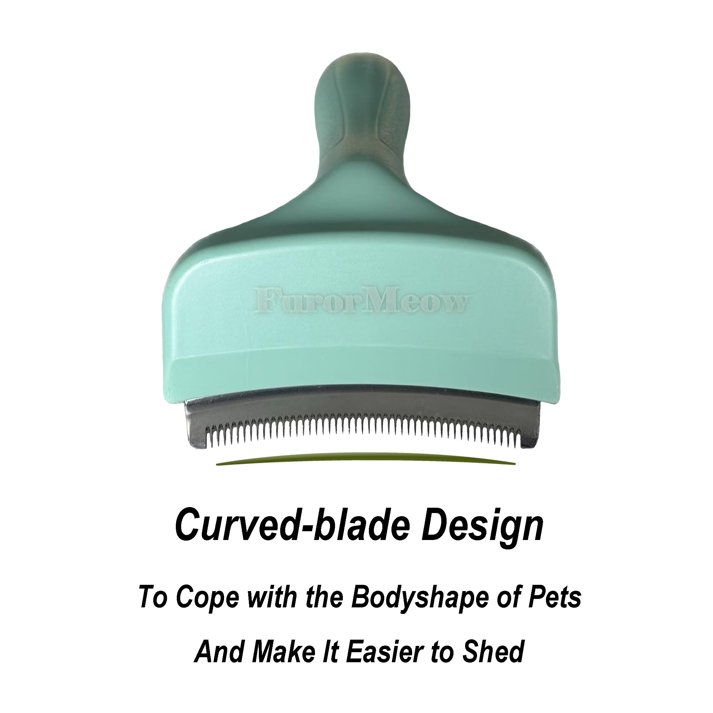 FurorMeow tight V-teeth grooming brush removes loose fur