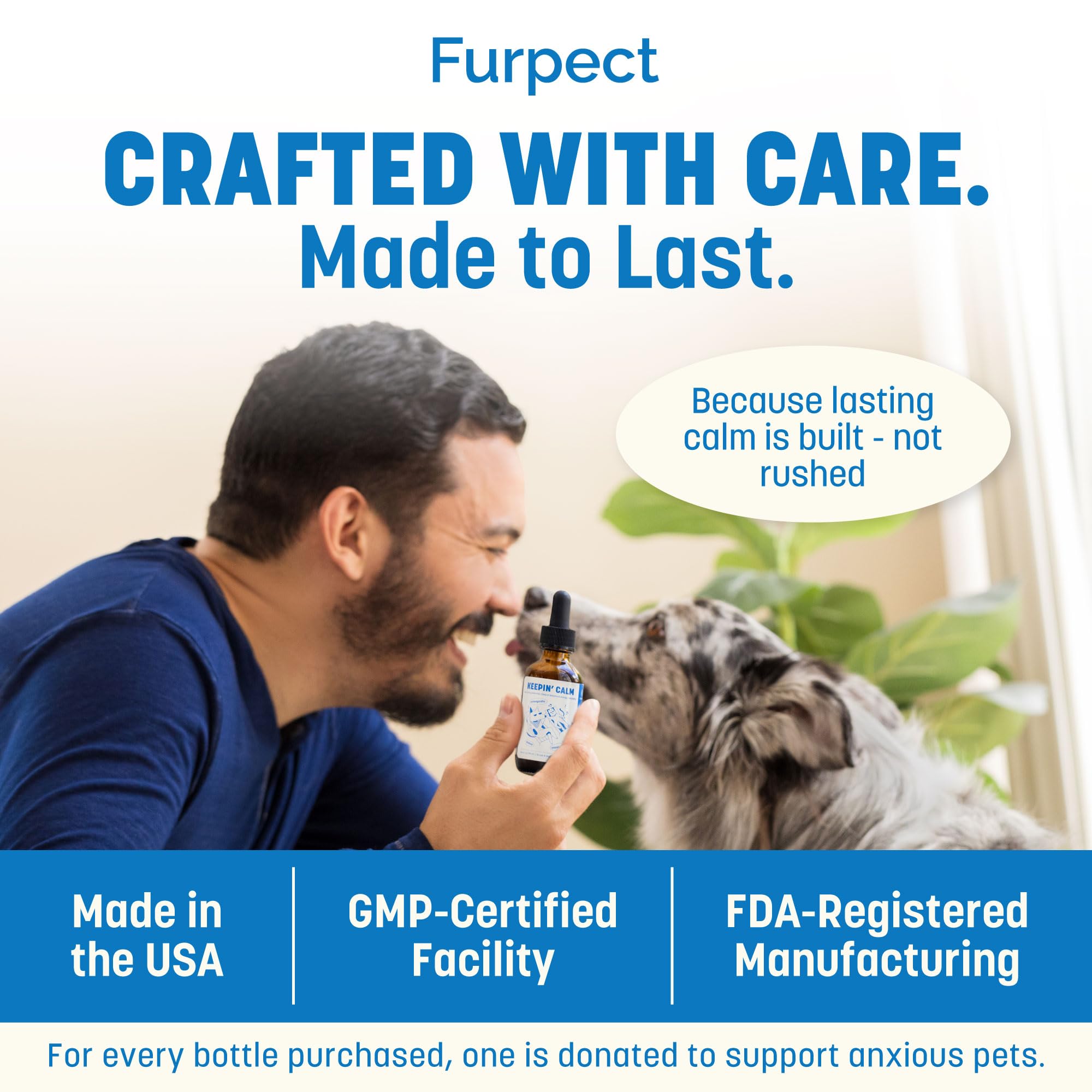 Furpect Keepin' Calm drops travel-ready for trips and fireworks seasons.