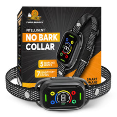 FURR BUNNY bark collar main image highlighting smart sensors for accurate detection.
