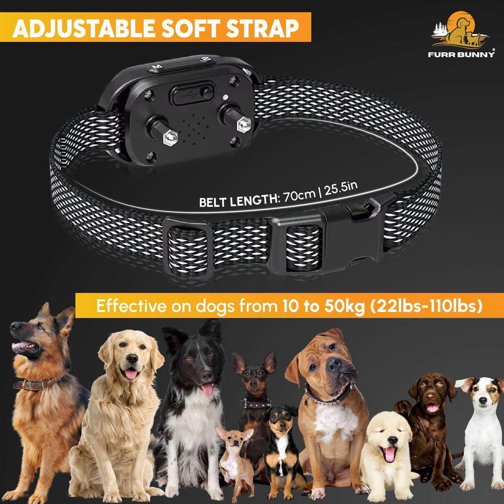 FURR BUNNY bark collar charging image illustrating quick 2-hour recharge.