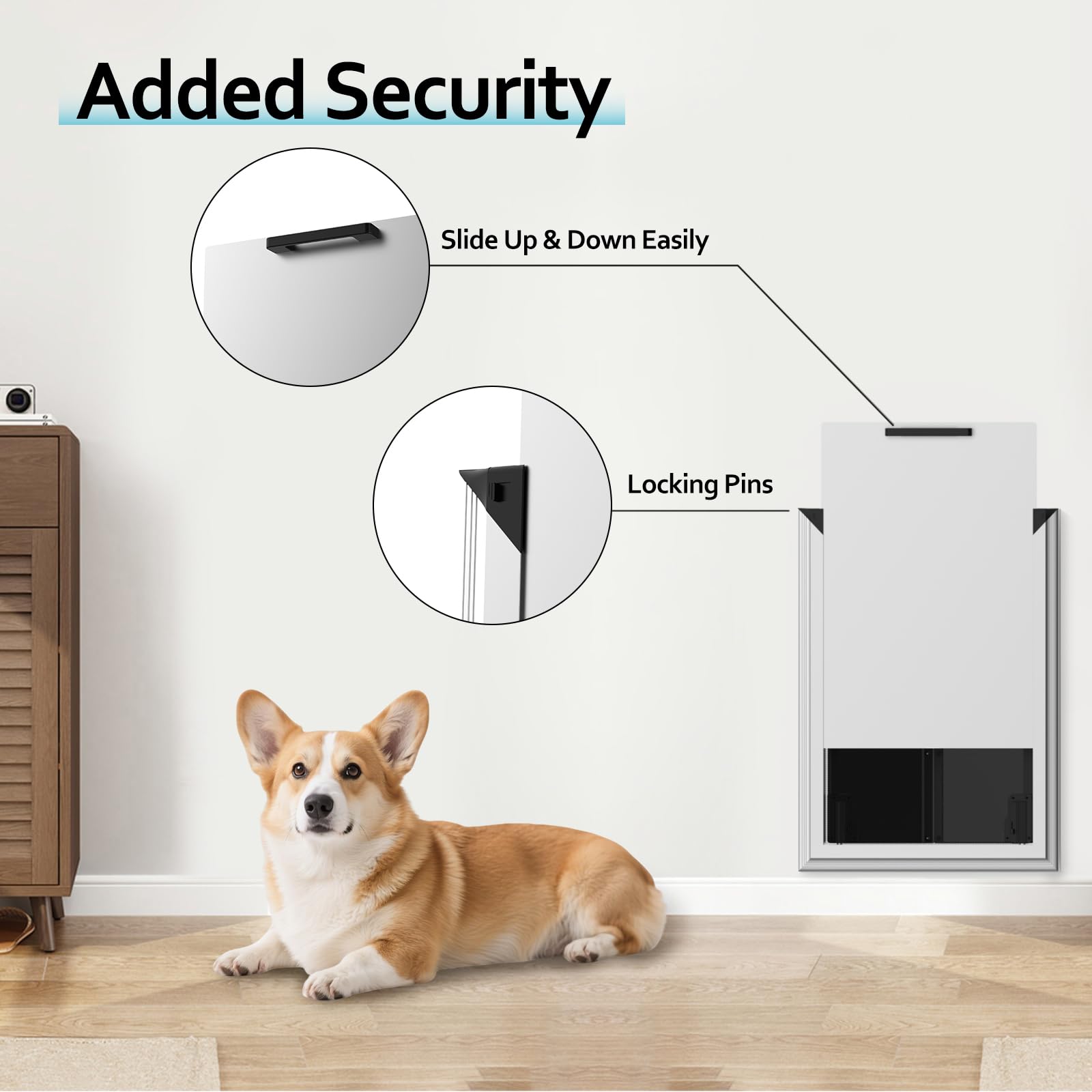 FurrFinesse dog door wall large opening ideal for sizable dogs.