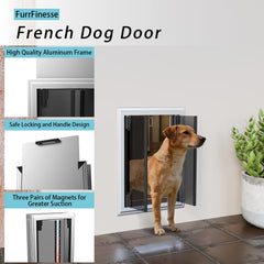 FurrFinesse wall dog door magnetic flaps help reduce drafts and maintain comfort