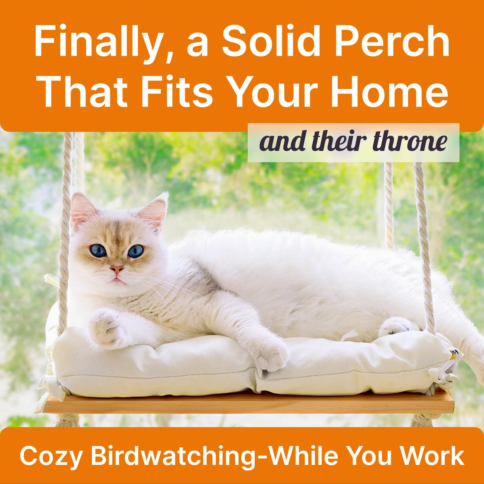 Furrfinity cat window perch soft cushion for comfortable sunlit cat naps.