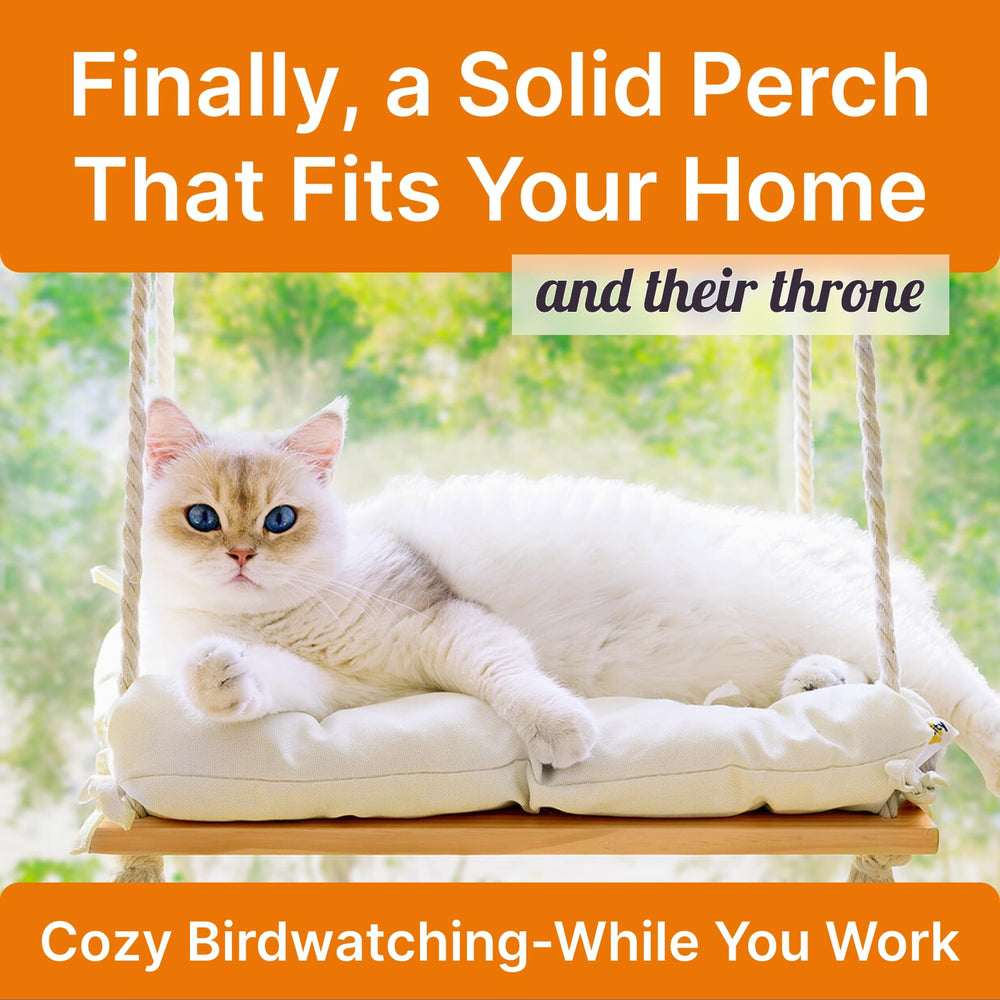Furrfinity cat window perch soft cushion for comfortable sunlit cat naps.