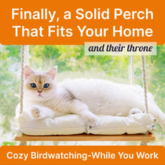 Furrfinity cat window perch soft cushion for comfortable sunlit cat naps.