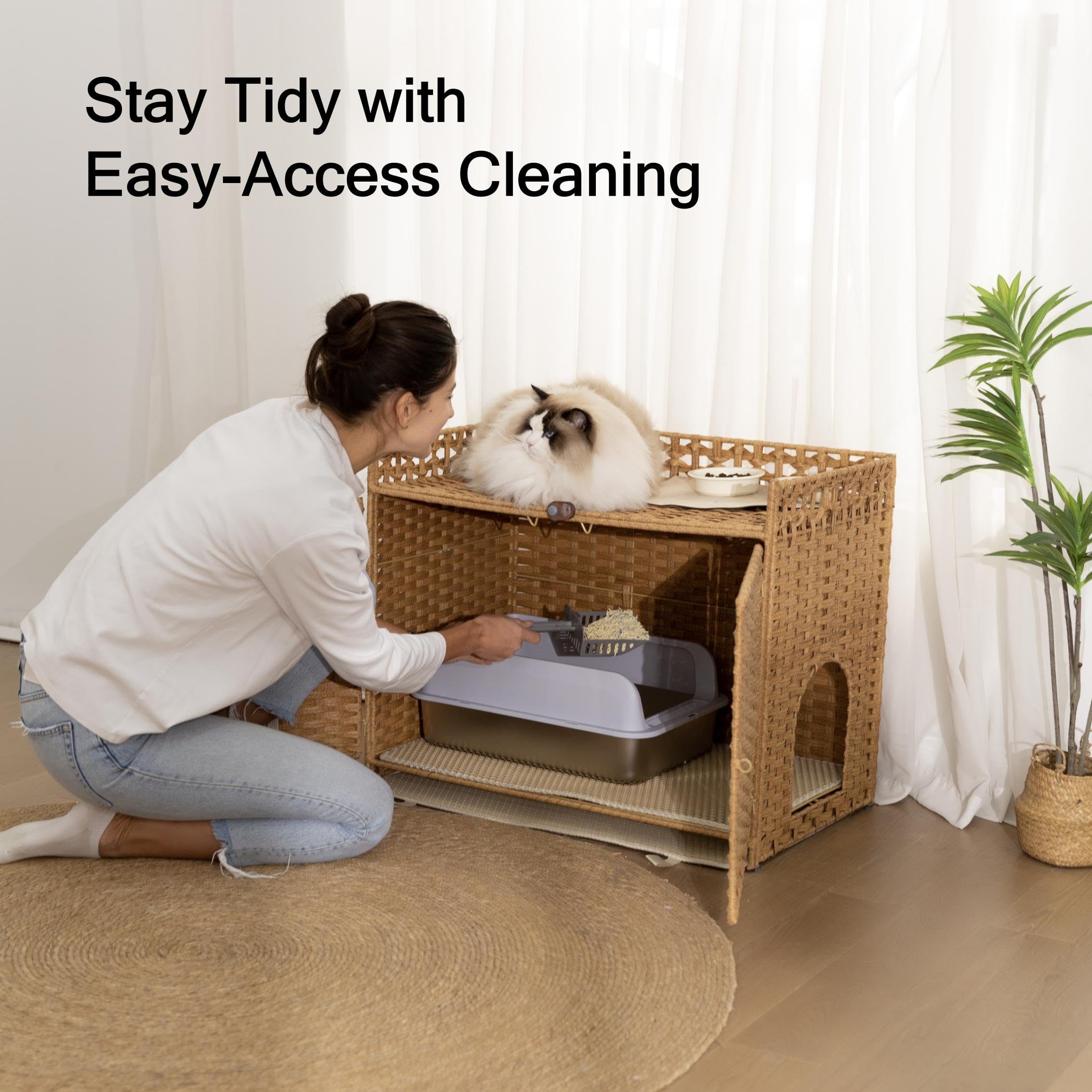 Furriends three-sided-top-fence enables easy entry while keeping items in place.