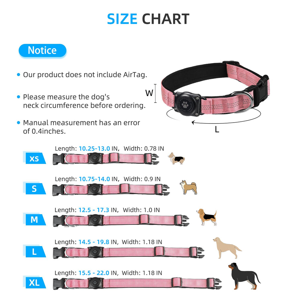 Furrigo AirTag collar with quick-release buckle for emergencies.