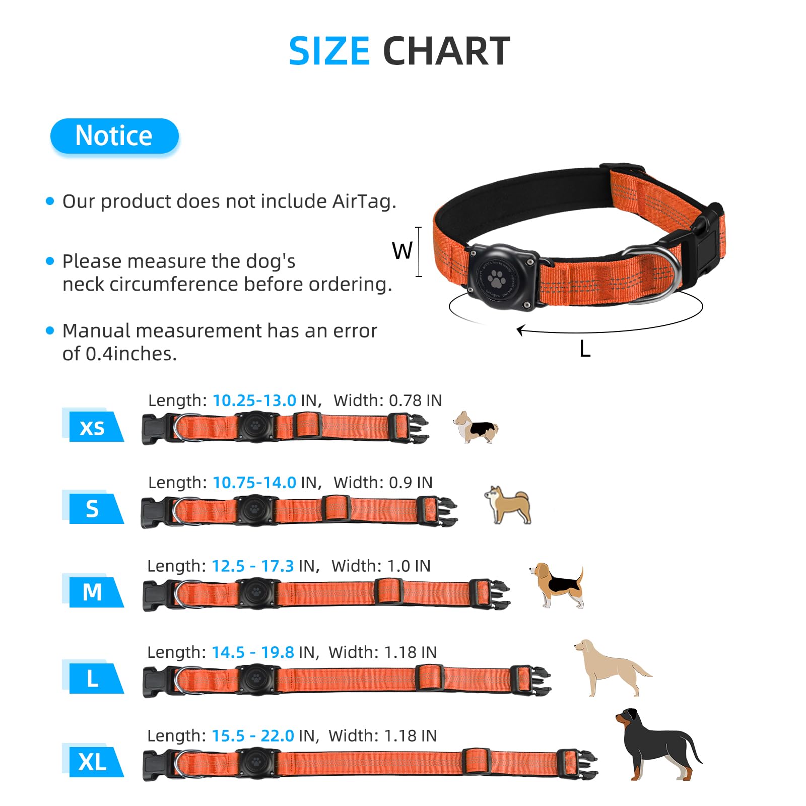Includes screwdriver for quick AirTag setup with Furrigo collar.