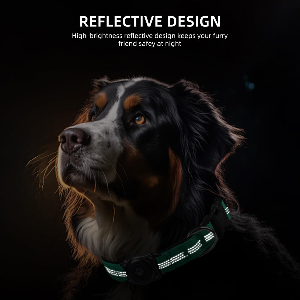Furrigo AirTag dog collar reflective-safety design improves night visibility