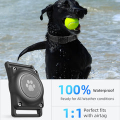 Furrigo AirTag dog collar features reflective strip for safer night visibility.