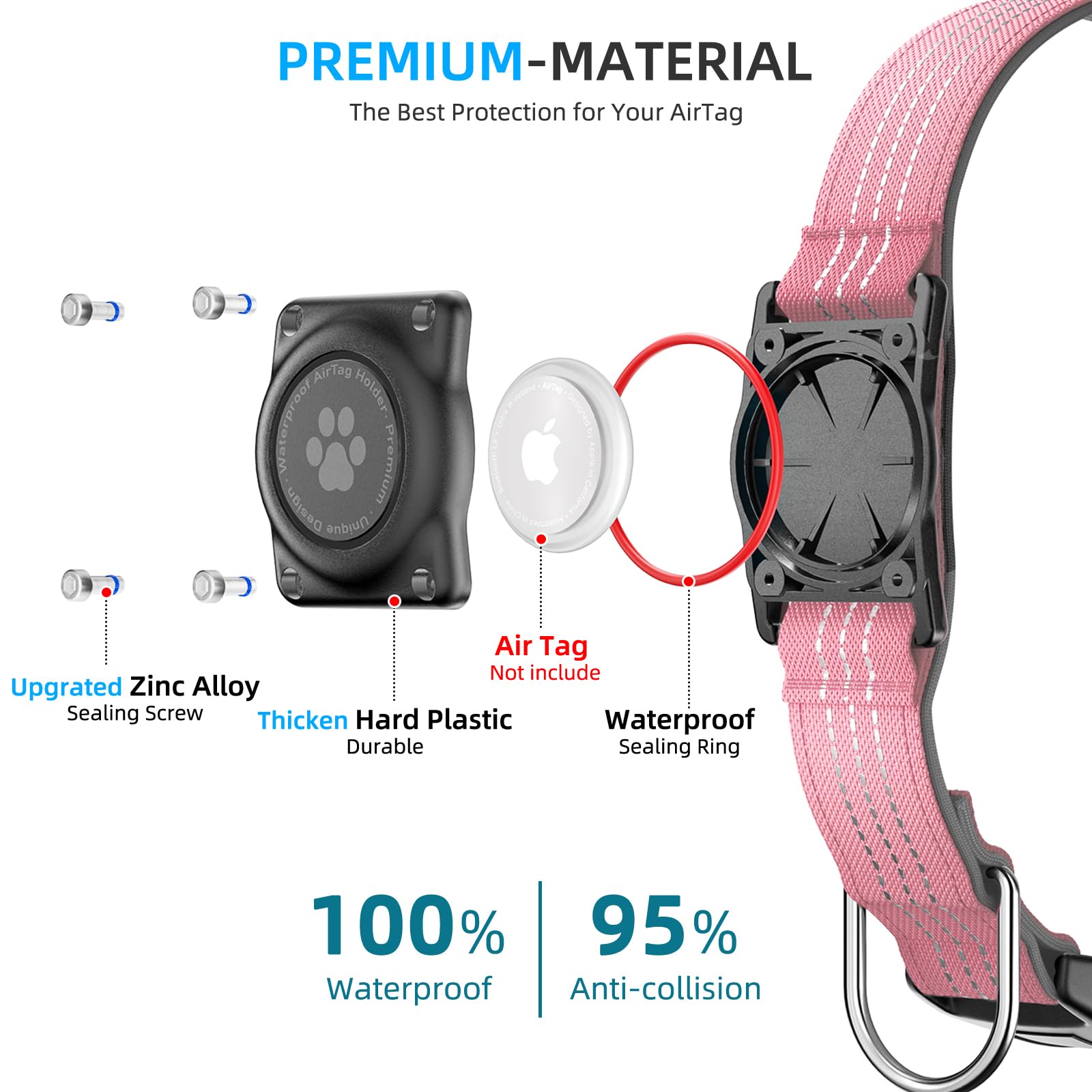 Furrigo collar padded interior ensures comfort on long walks.