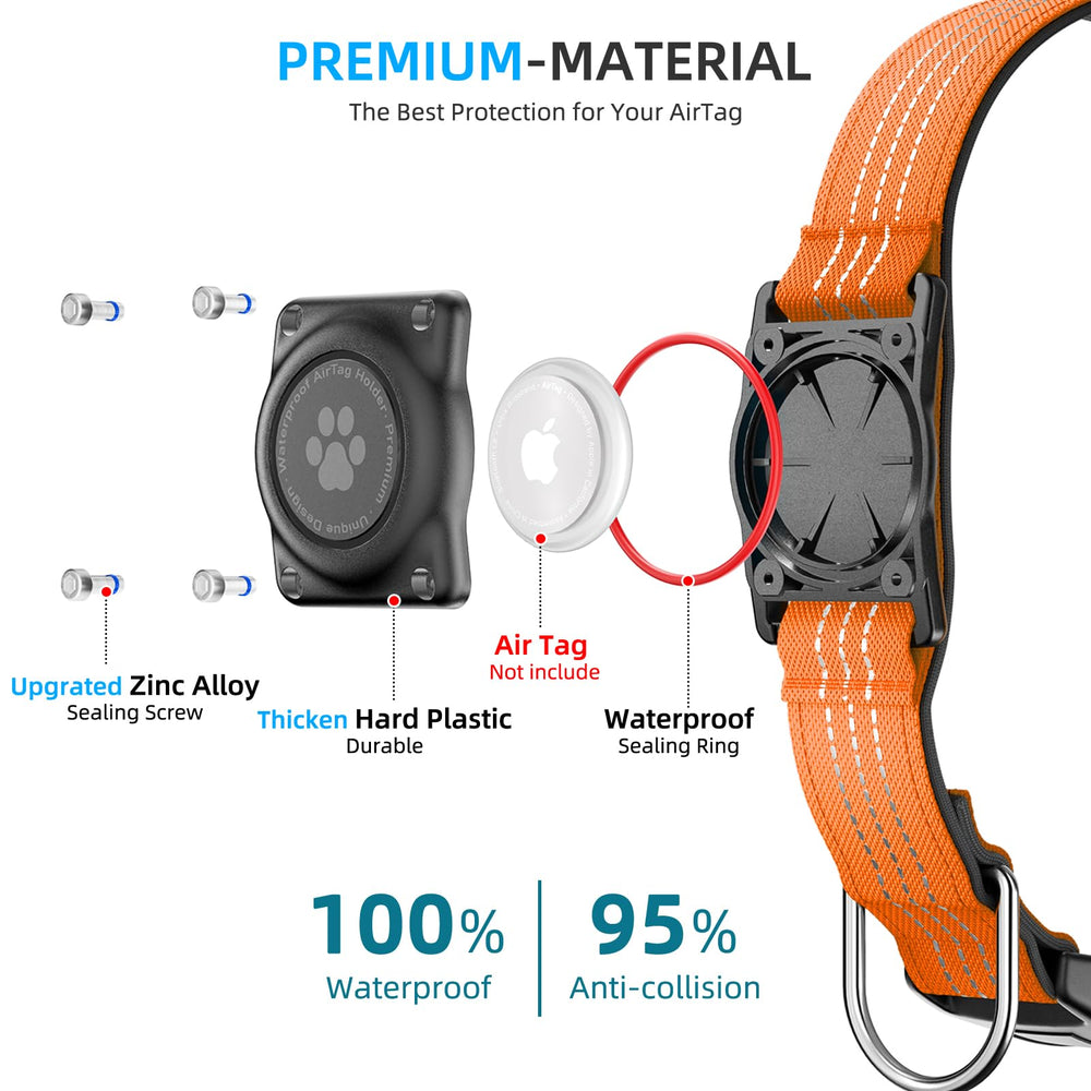 Furrigo AirTag collar shows durable construction for active dogs.