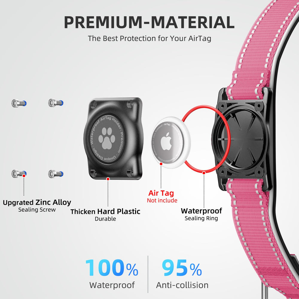 Furrigo AirTag dog collar ultra-durable build withstands energetic play.