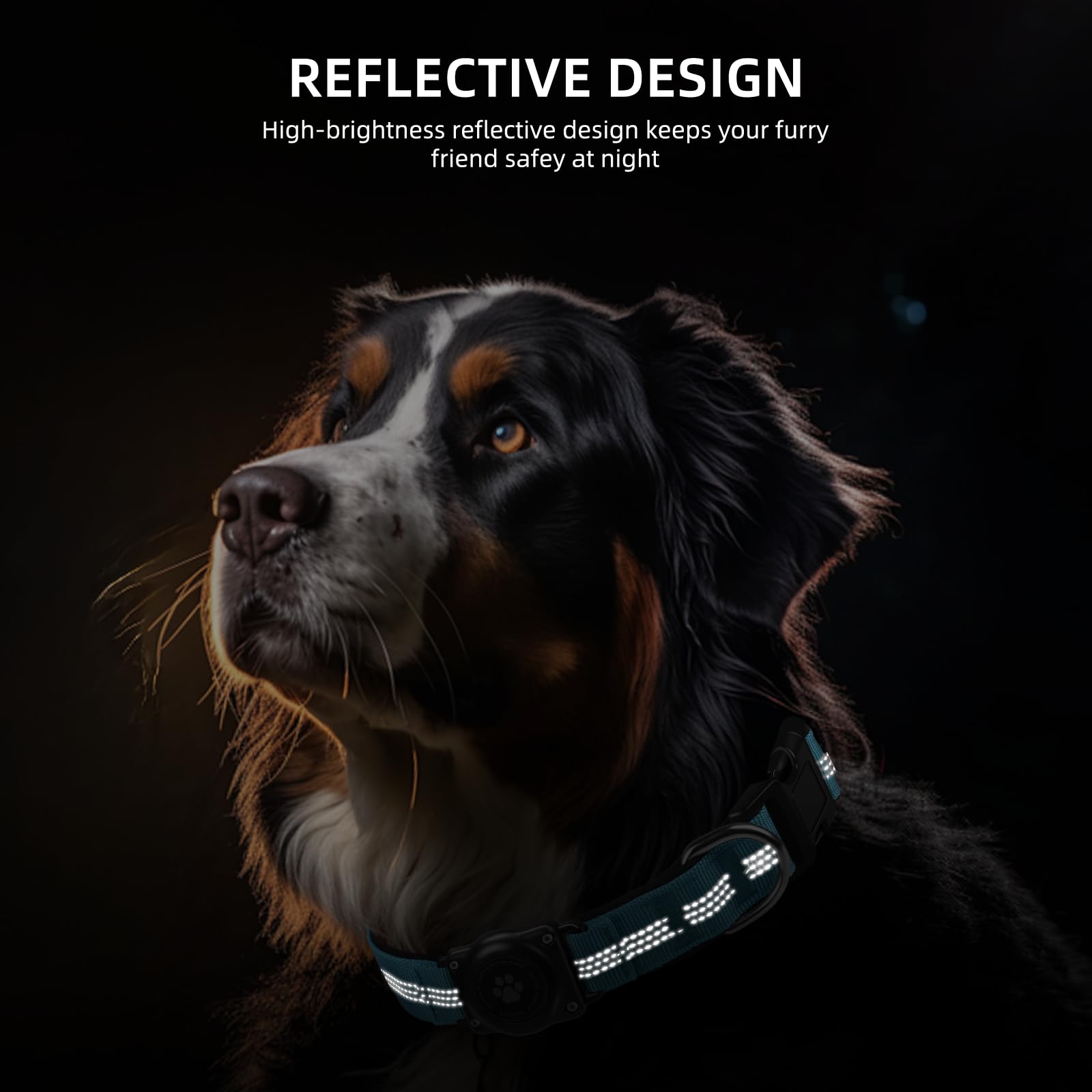 Furrigo durable padded collar provides soft neck comfort during walks