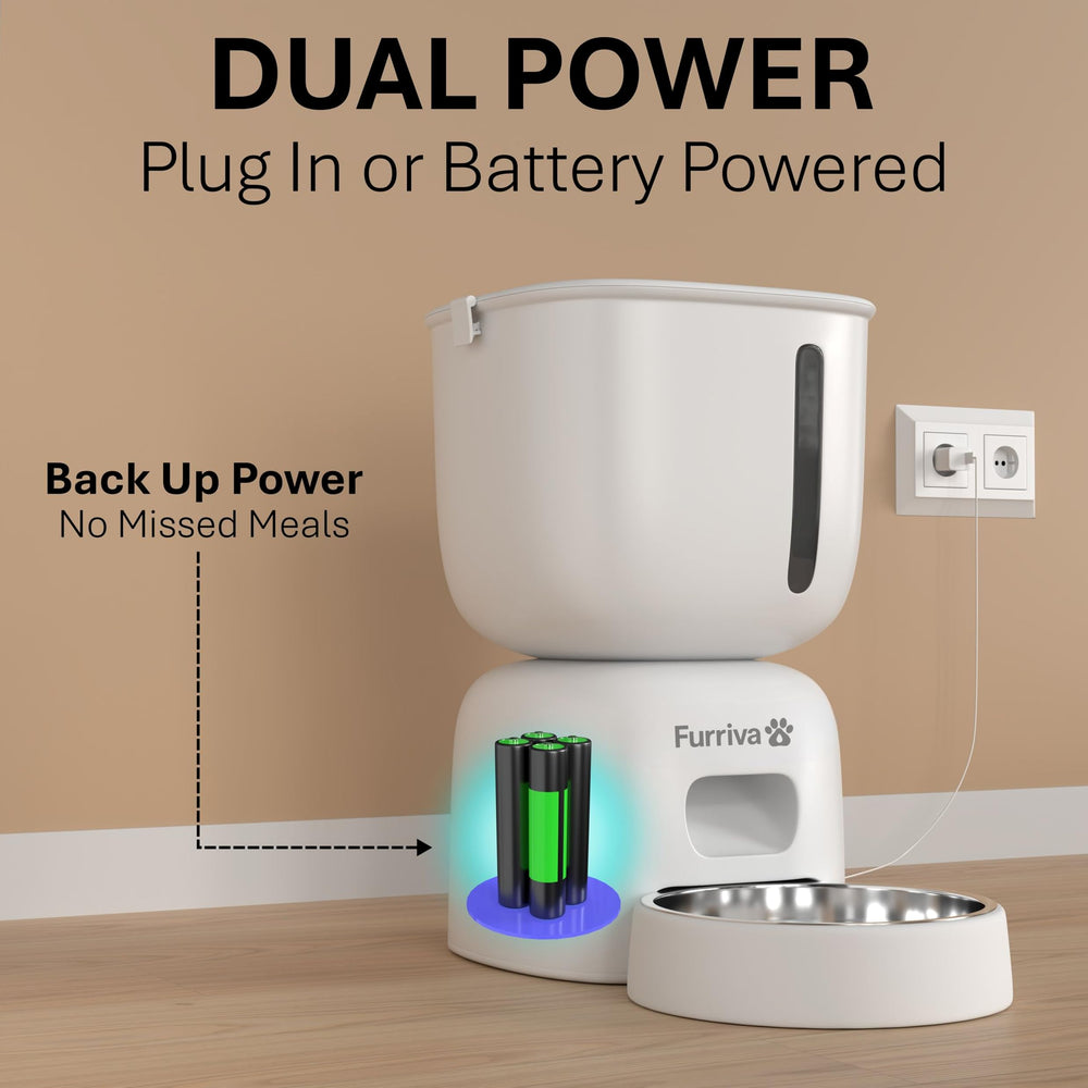 Furriva 10-second voice recorder greets pets at meal times.
