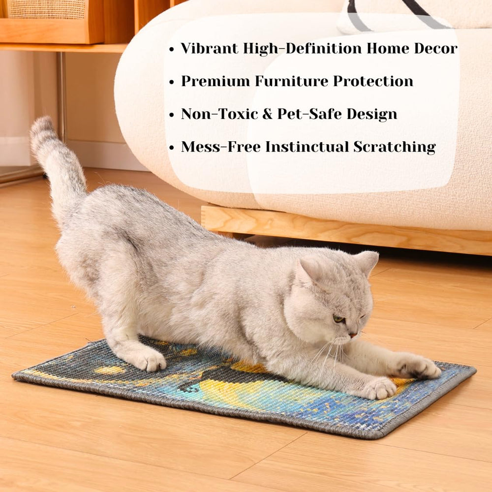 Furrther Starry Night wall-mount setup showing space-saving scratching solution