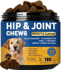 Furry Armor dog joint supplement bottle promotes daily mobility with glucosamine and turmeric.