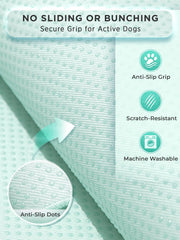 Furrybaby anti-slip bottom keeps the mat in place on floors and crates