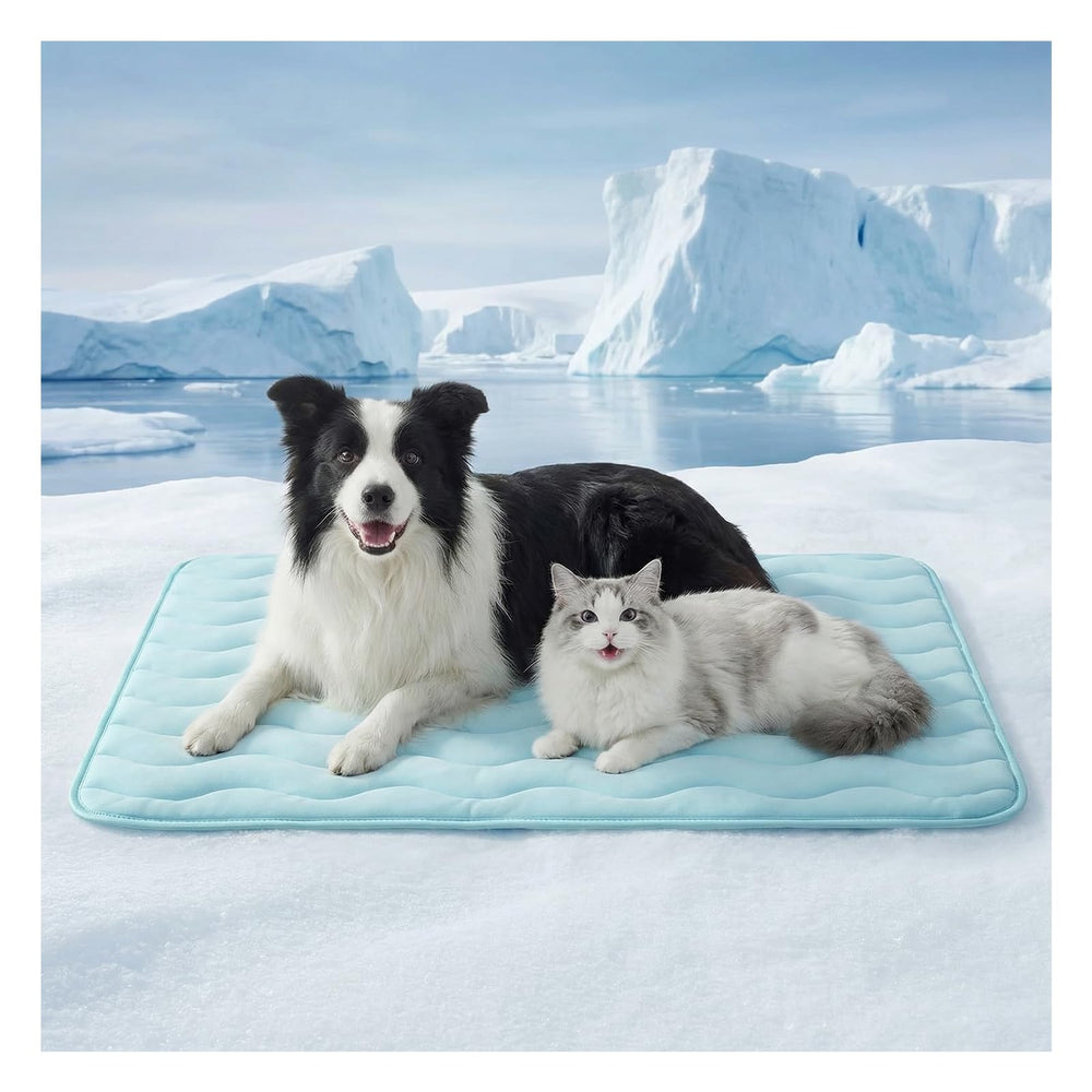 FurryBaby 48x30 cooling mat provides a cool surface for large dogs.