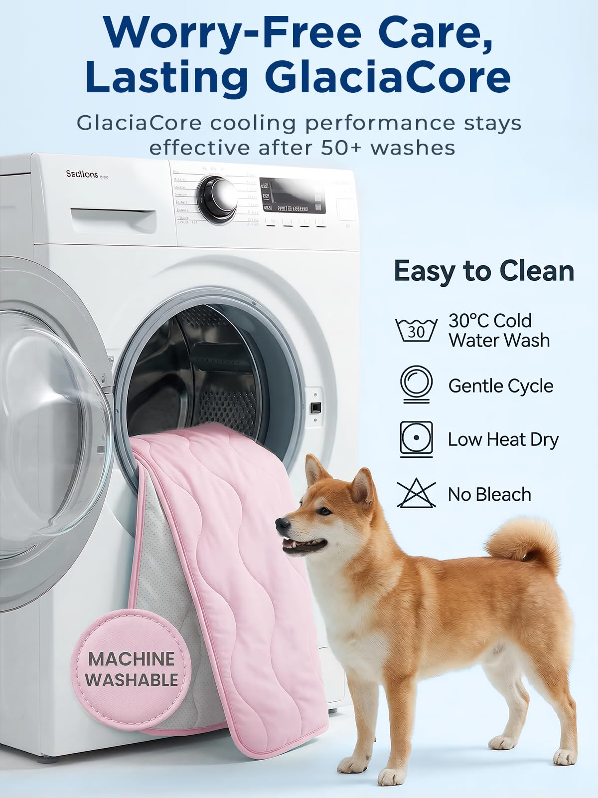 Furrybaby dog cooling mat in bed setup for nap time