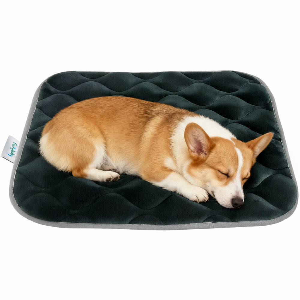 furrybaby dog crate pad flat grey 24x18 for comfy crate use