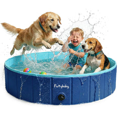 Furrybaby dog pool folded storage – easy transport and compact packing.