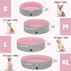 Furrybaby foldable dog pool 32-inch drain close-up for quick water release