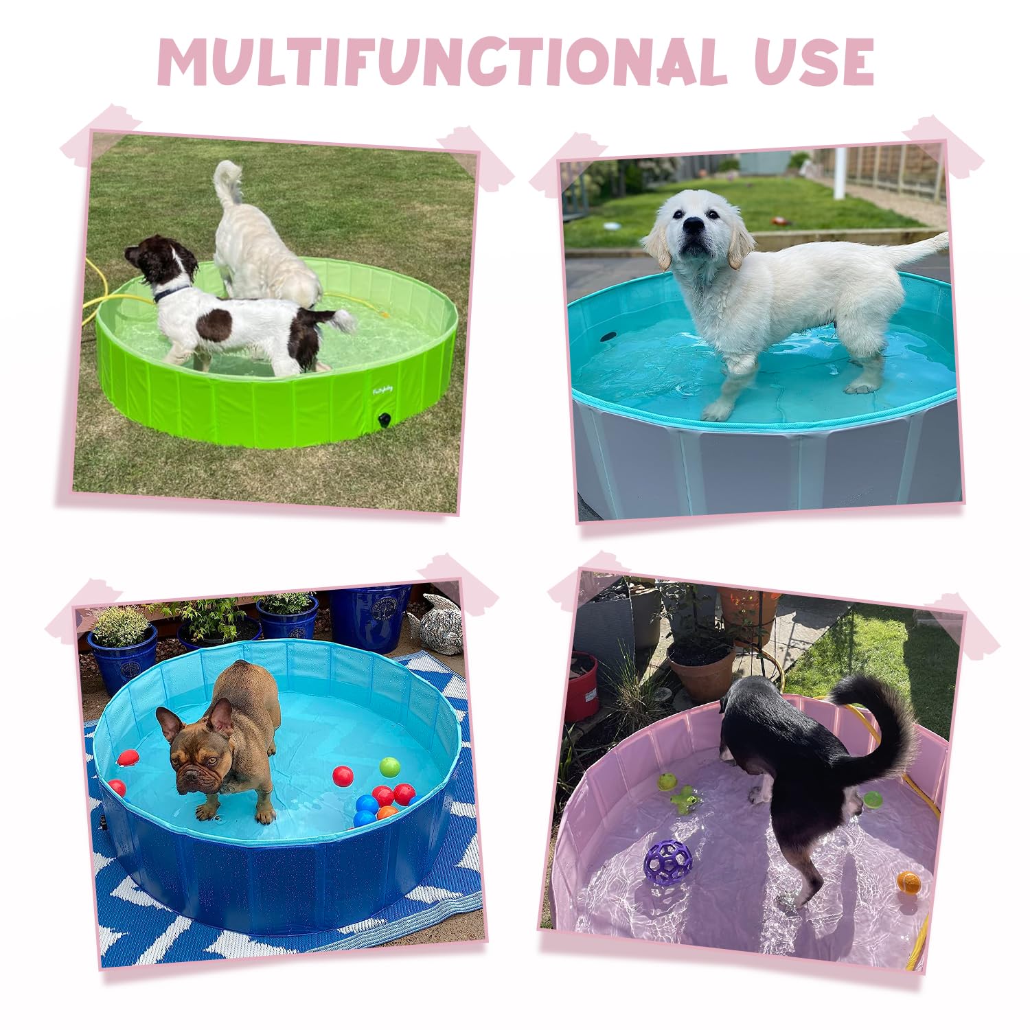 Furrybaby foldable dog pool 32-inch durable core close-up for long-lasting quality
