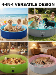 Furrybaby foldable pool green compact travel setup for outdoor fun