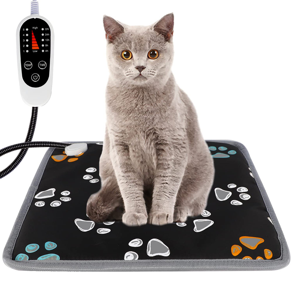 Furrybaby heating pad temperature control panel showing adjustable settings.