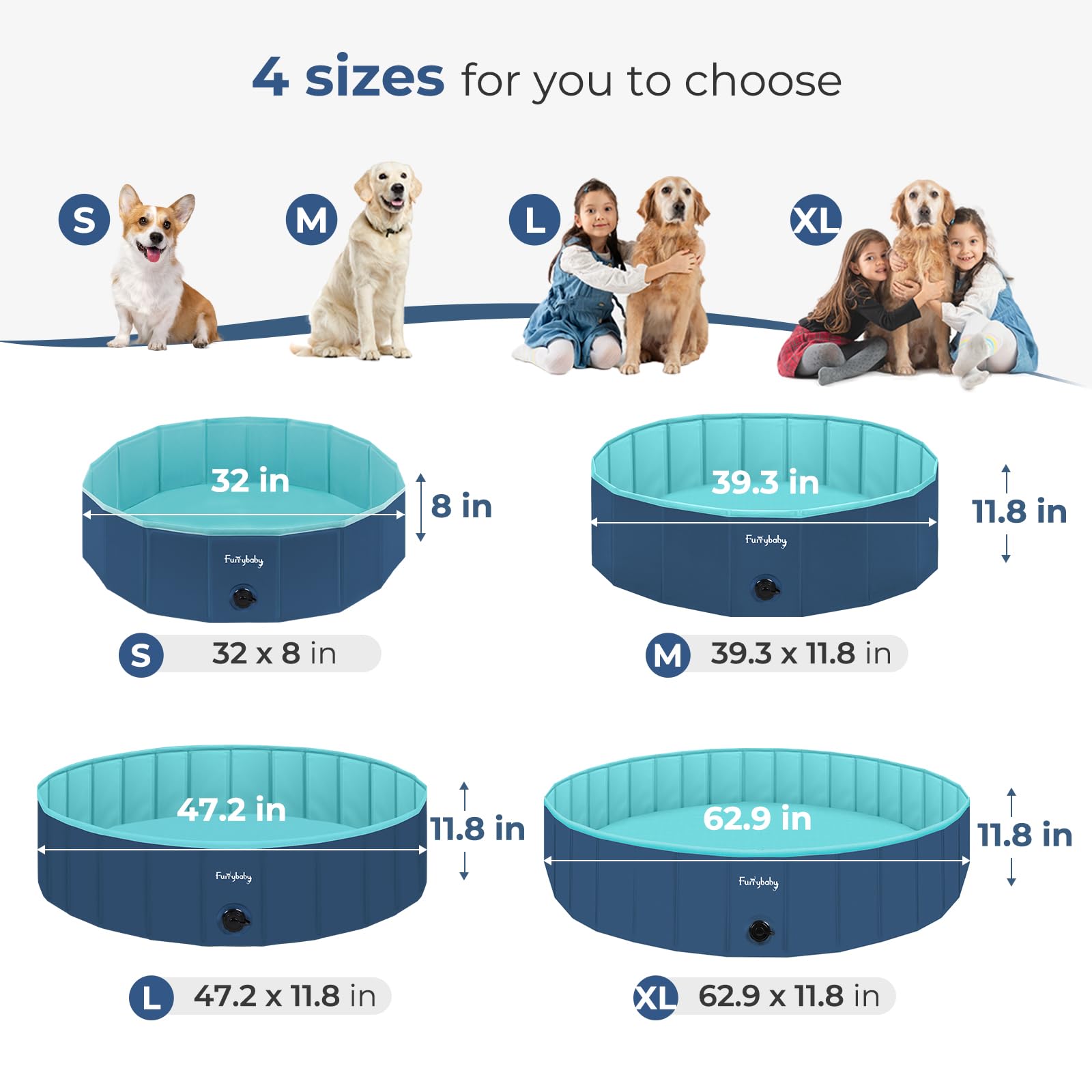 Furrybaby MDF sidewalls maintain pool shape during use.