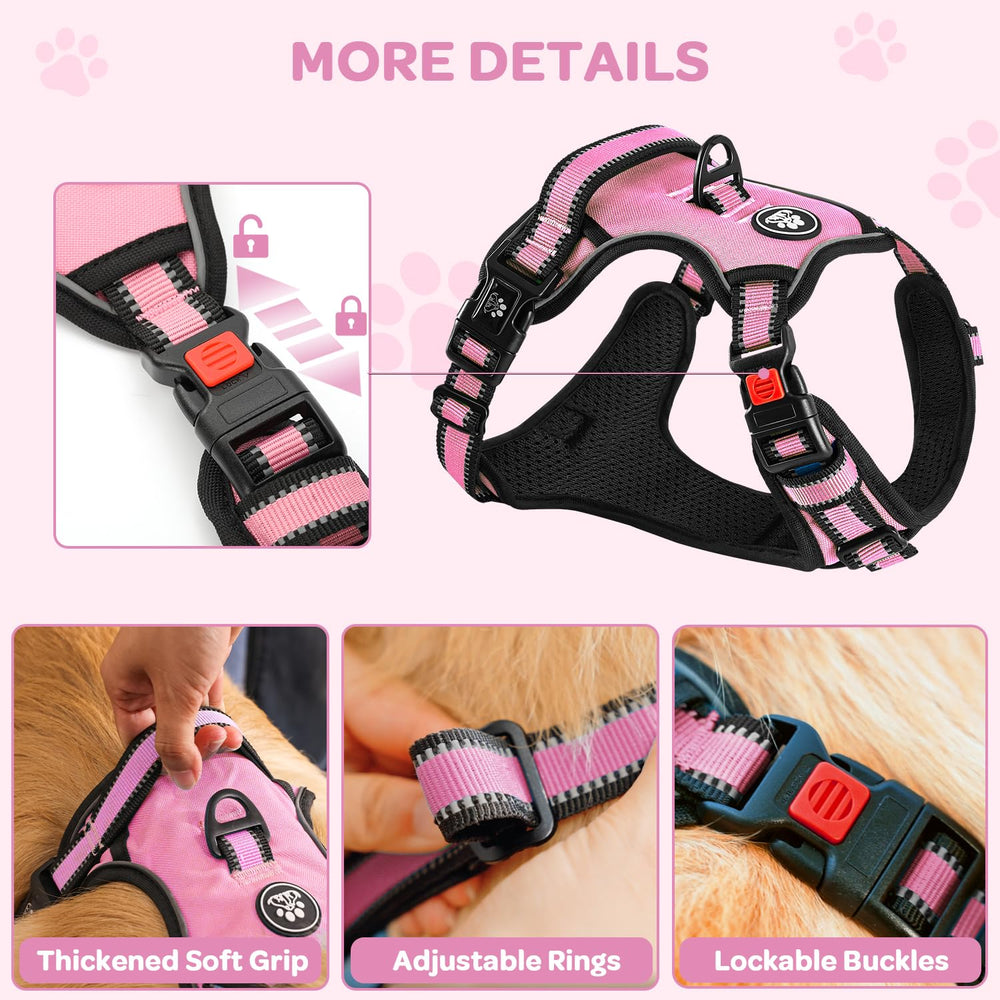 FURRYFECTION plaid harness back-clip shown with leash for daily outings.