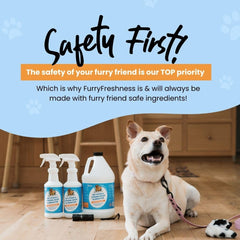 FurryFreshness multi-surface cleaner targets carpet and hardwood for everyday messes.
