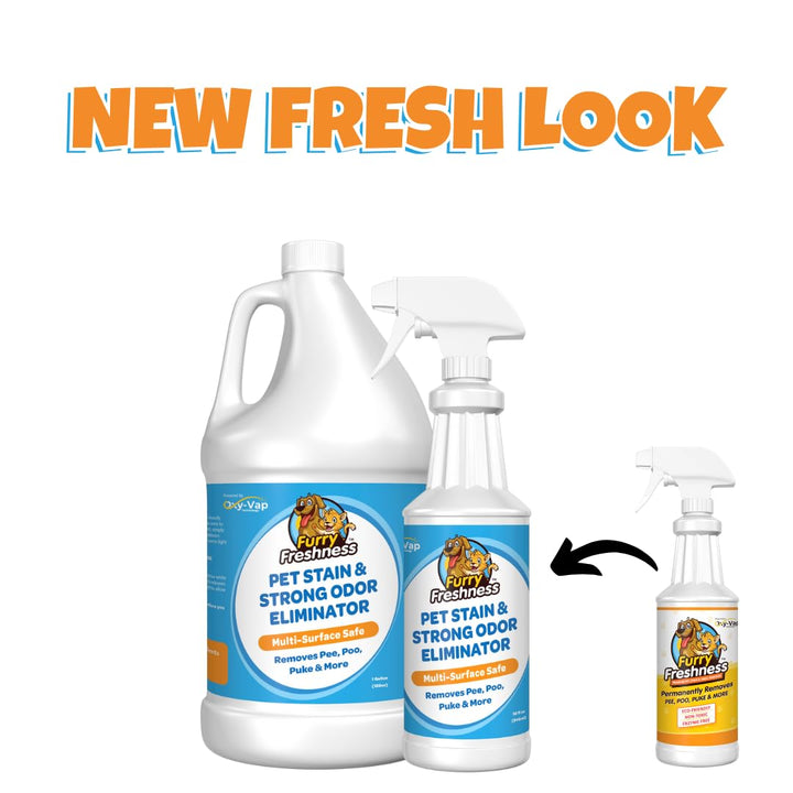 FurryFreshness spray application shows fast stain lifting on fabrics