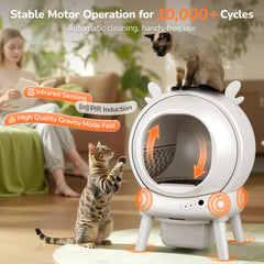 Furrykiddy 12L waste-bin behind main chamber helps seal odors