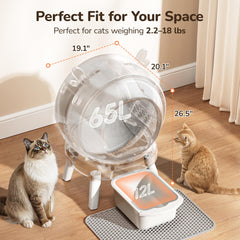 Furrykiddy dual safety sensors pause cleaning when paws near the unit