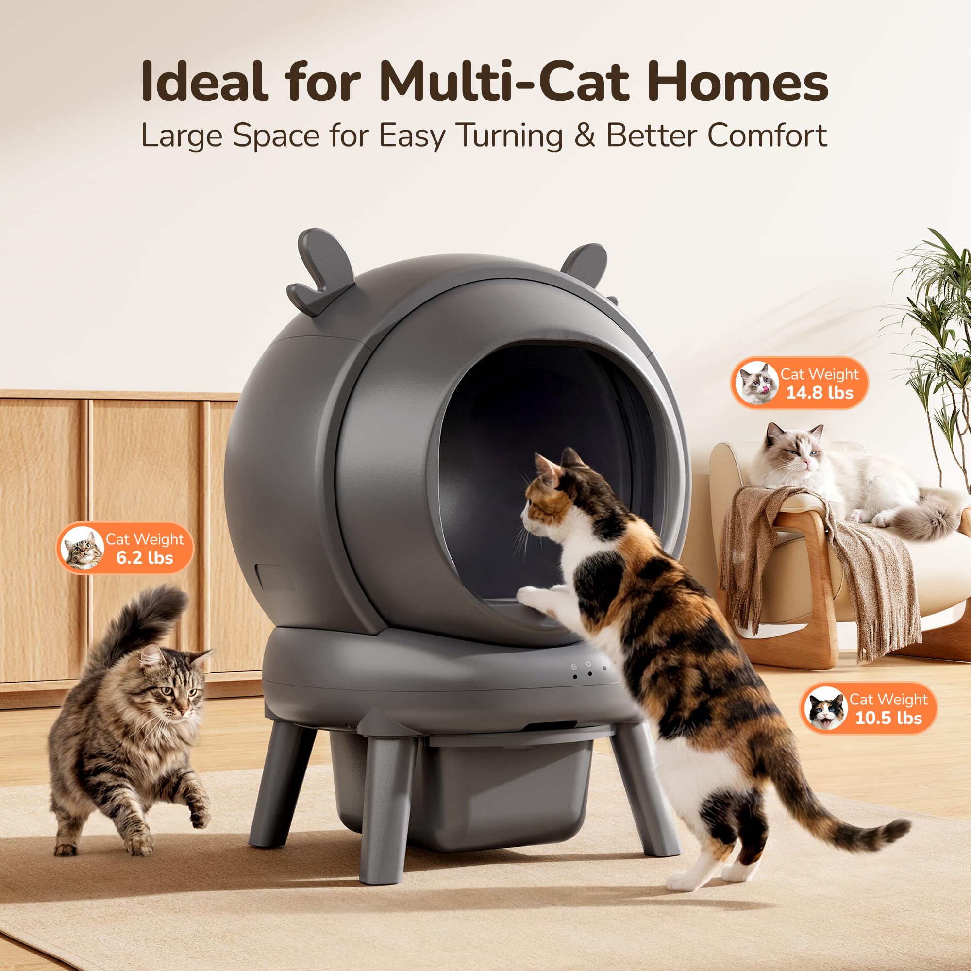 Furrykiddy sealed 12L waste bin locks odors effectively.