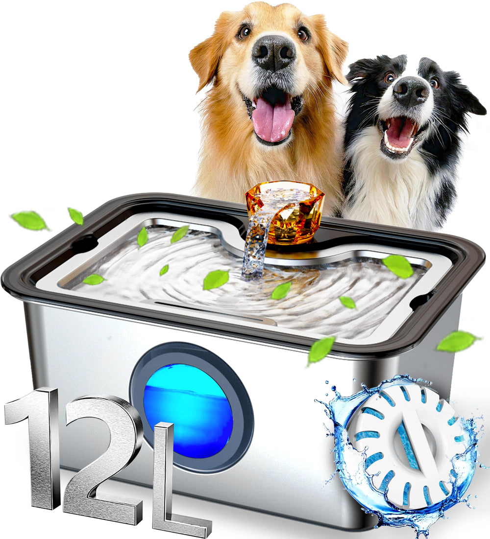 FurryPlanet large dog water fountain with visual window for easy monitoring.