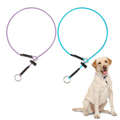 FURSDOLY 22-inch slip collar close-up showing durable paracord texture for everyday walks.