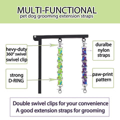 FURSDOLY grooming arm extension clip system keeps dogs steady and hands free