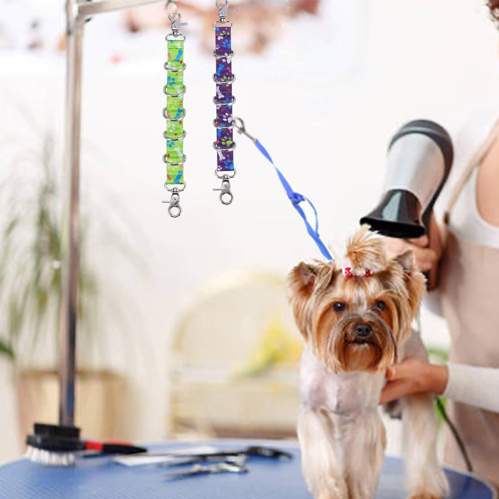 FURSDOLY green and purple loops improve visibility on busy grooming tables